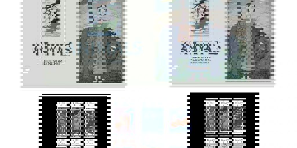 EILEEN SCHAER. ANIMALS. FIRST DAY COVER AND STAMPS